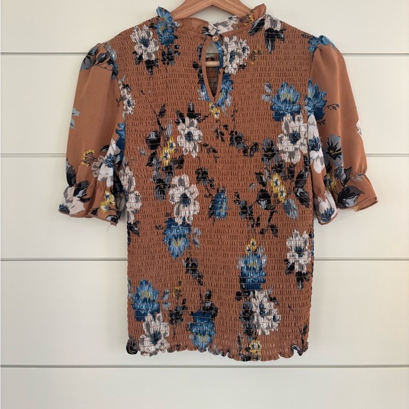 Tamara H. Brown Floral Top - Picture 2 of 3